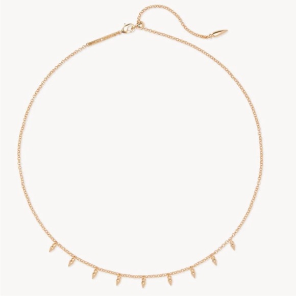 NEW Kendra Scott Rose Gold Addison Choker Necklace w arrowhead spike detailing - Picture 1 of 4